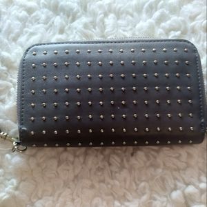 Grey Studded Wallet